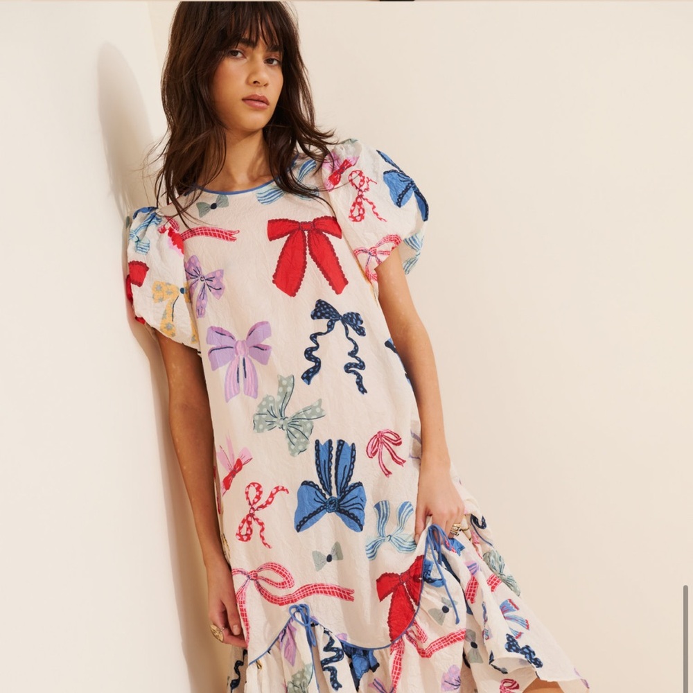 ISO Free People Tied In A Bow Midi Dress - Picture 3 of 4